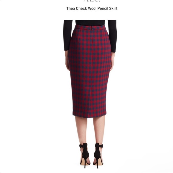 A.L.C. Thea wool plaid skirt - Picture 2 of 6